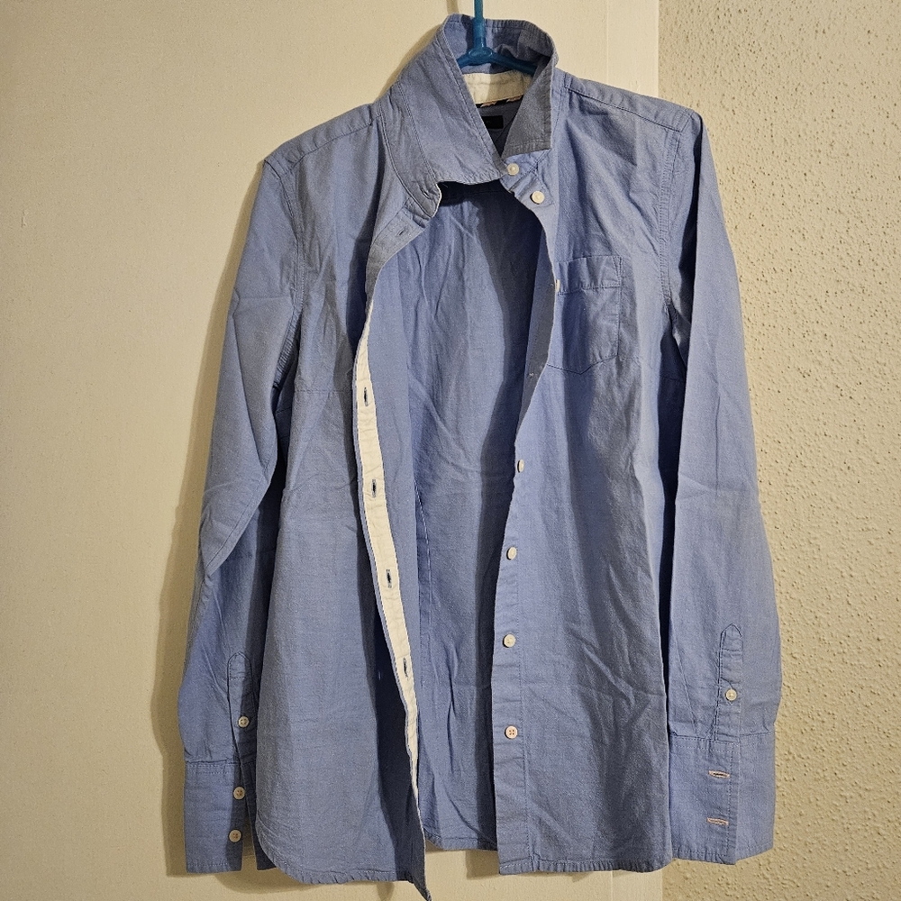 Tommy Hilfiger Blue Button-Down Long Sleeve Shirt Sz S/P